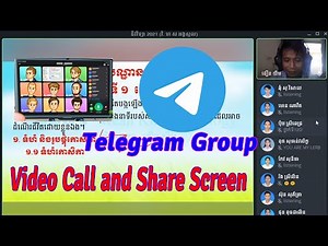 បង្រៀនតាមប្រើ Video and share screen ក្នុង Telegram Group តាមរយៈ Voice Chats - speak Khmer