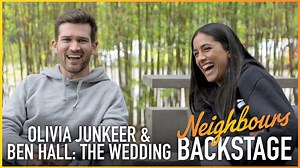 What a jaw dropping cliffhanger?! Catch up with Ben and Olivia about filming their 'wedding' in this exclusive interview - And don't miss what happens on Monday! | Neighbours UK