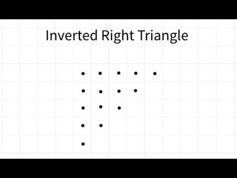 Inverted Right Triangle Pattern