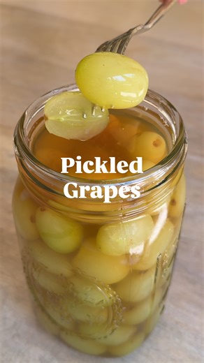 Sweet & Sour Pickled Grapes Recipe