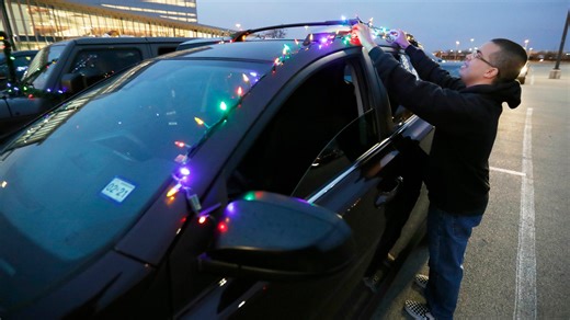 Is it legal in MA to have Christmas lights, decorations on your car during the holidays?