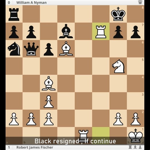 Fischer's Chess Miniature | Fischer vs Nyman 1964 | Kings Hunt