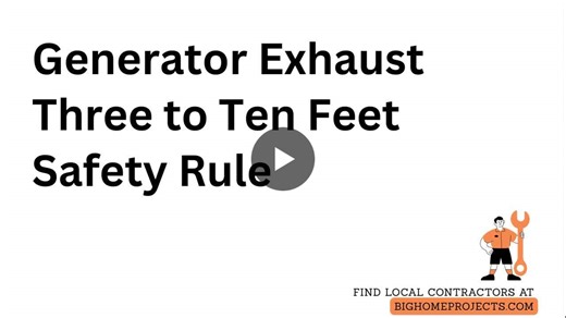 Generator Exhaust Three to Ten Feet Safety Rule Standby generator exhaust clearance is critical for home safety and carbon monoxide prevention, so this guide explains generator placement, exhaust… | Big Home Projects