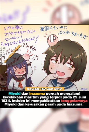 Ciuman yang harusnya untuk laksamana tapi di ambil kakaknya sendiri🗿 Tabrakan antara IJN Miyuki dan IJN Inazuma terjadi pada 29 Juni 1934 di Selat Korea, selatan Pulau Jeju. Saat itu, kedua kapal perusak Jepang tersebut sedang melakukan latihan bersama di laut. IJN Miyuki, yang merupakan kapal perusak kelas Fubuki, sedang menjadi flagship Divisi Perusak ke-11, di bawah komando Kapten Yokoyama Shigeru. Sementara itu, IJN Inazuma, juga kapal perusak kelas Fubuki, sedang memimpin Divisi Perusak ke