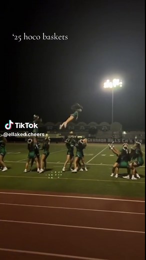 Cheer Baskets and Stunts for Basketball Team