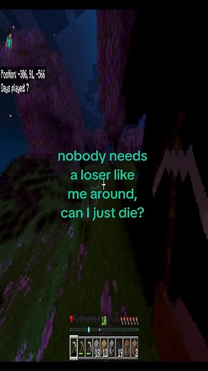 Minecraft stretch: coping with suicidal thoughts