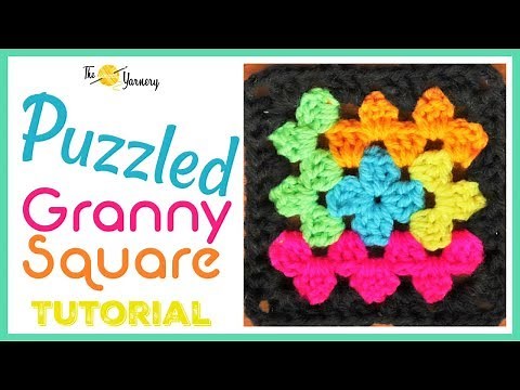 Puzzled Granny Square - Autism Crochet Afghan - Easy Log Cabin Crochet Pattern | The Secret Yarnery