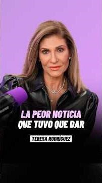 Mira el episodio completo aquí ☝️▶️ El momento que Teresa Rodríguez comunicó la muerte de su esposo