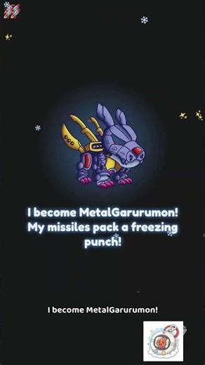 Gabumon Digivolves to MetalGarurumon! 🥶 #Shorts #Digimon #MetalGarurumon #Gabumon #Digivolution