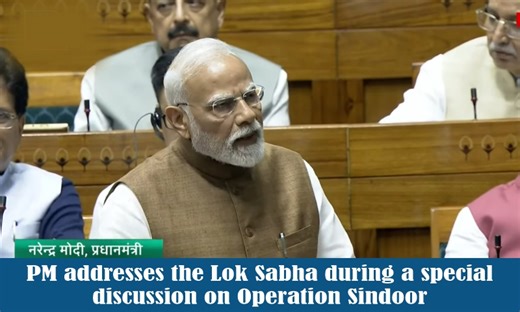 PM addresses the Lok Sabha during a special discussion on Operation Sindoor