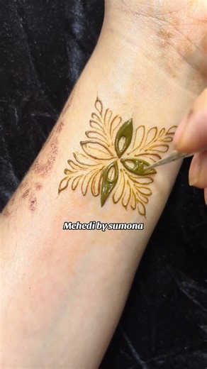 Simple flower tutorial 🌿 #henna #hennatatto #mehndi #hennatattoodesign #hennaart #mehandi #creative