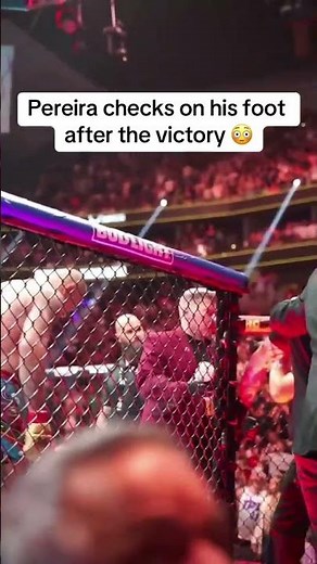 Alex Pereira checking on his foot #UFC303