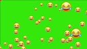 Laughing emoji with tears and closed eyes. Yellow face emoji. Social...