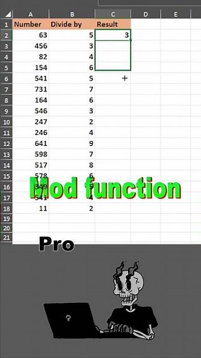 How to Use MOD() Function in Excel
