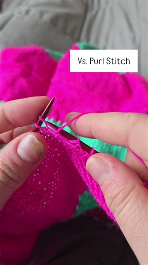 Knit Stitch vs Purl Stitch