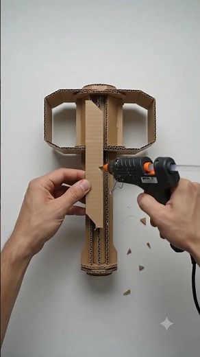 Satisfying DIY Thor's Hammer from Cardboard 🔨✨Shorts #DIY #Crafts #Satisfying