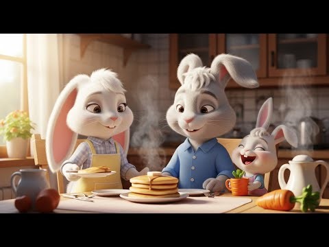 Bunny Family Cooking Together | Bunny Mama’s Cute Morning Routine