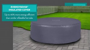 Bestway SaluSpa St Moritz AirJet Inflatable Hot Tub w/ EnergySense Cover, 7-Person, 120V, 180 Jets, Brown 60058E-HD