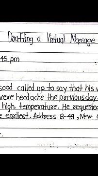 3.5 Drafting a Virtual Message upto Q.V(5) :- Solved BRAINSTORMING (class 12 English Grammer)