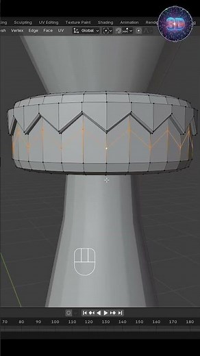 إزاي تخلي Loop Cut مستقيم في Blender باستخدام Scale to Zero 🔥
