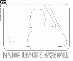 Logo of the Major League Baseball coloring page printable game