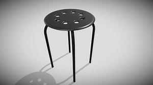 IKEA MARIUS STOOL - Download Free 3D model by ZillaQuazar