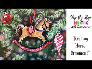 How To Paint A "Rocking Horse Ornament" - Acrylic Tutorial