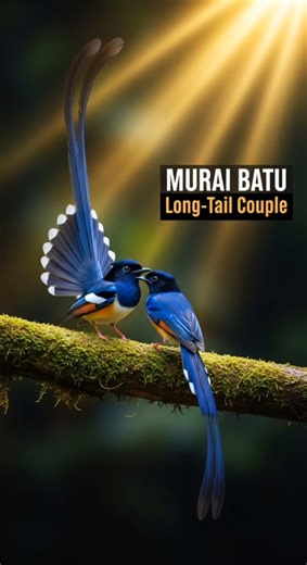 🔥Murai Batu Long-Tail Couple ❤️ | Stunning Wild Romance #BirdSounds #BirdLovers #ShortsVideo