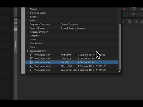 Avid quick tutorial: Workspaces with different monitor configurations