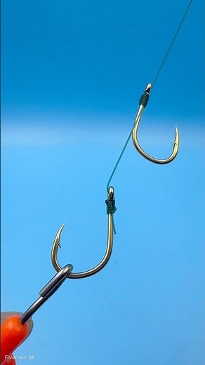 How to tie a double hook rig #fishing #diy #angler