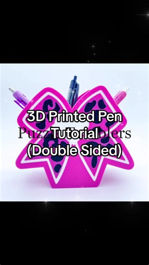 New Tutorial Available TONIGHT. Learn how to make a 3D printed pen holder (Double Sided) - 2 pieces. Must be glued together. #3dprinting #3dprint #3dprinted #3Dprintingtutorials #3dprintingtiktok