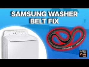 How to Test and Replace a Samsung Top Load Washer Belt