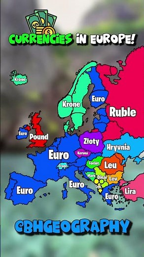 Currencies in Europe! #geography #mapping #map #europe