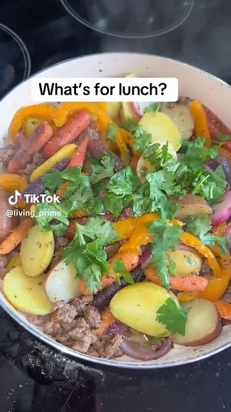 One pan lamb roasted veggies.