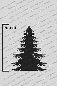 7ft Christmas Tree Template When Made. Printable Trace and Cut Christmas Silhouette Decor Templates / Stencils. PDF - Etsy