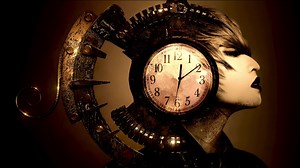 Woman, Clock, Time, Steampunk