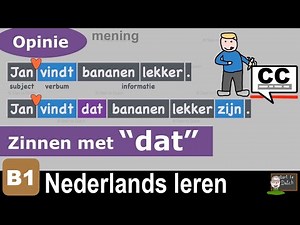 NT2 A2 B1 - Opinie / mening geven - dat-zin - grammatica Nederlands leren 2.1 Learn Dutch grammar B1