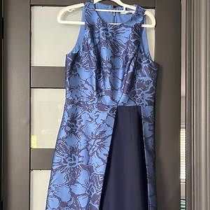 Kay Unger Blue Halter Maxi Dress for Cocktail