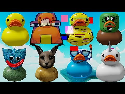 FIND the RUBBER DUCK MORPHS *How To Get ALL Morphs and Badges* Roblox