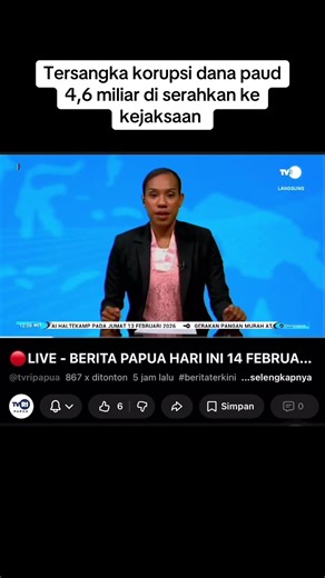 Tersangka YM korupsi dana paud sebesar 4,6 milliaar di serahkan ke kejaksaan dan di tahan di lapas kelas II B Merauke#tiktokmeraukepapua #meraukekotarusa♥️🦌♥️ #merauke_papua #papuaselatantiktok #papuatiktok @Gibran Rakabuming @PRESIDEN PRABOWO @Papua Selatan @CeritaPapuaSelatan