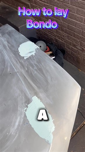 How to lay bondo #carbodywork #bondo #dentrepair