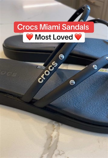 Crocs Women's Miami Studded Toe Looped Sandals #tiktokshopcreatorpicks #tiktokshopspringglowup #crocs