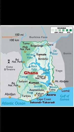 #Ghana Country Map#
