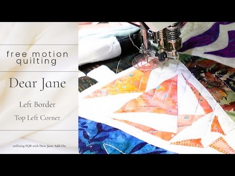 Dear Jane Quilting Left Border Top Left Corner