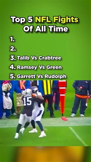 Top 5 NFL Fights Of All Time #nfl #football #patrickmahomes #tombrady #joshallen #chiefs #patriots