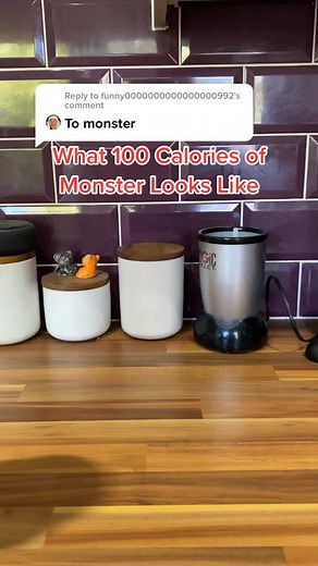 Reply to @funny0000000000000000992 Comment the food you want next! 💪 #monsterenergy #energydrink #100calories #weightloss #calories #oneyourthere