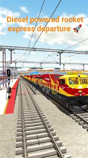 Rocket express departure with 9 wdg6g 🚀. #train #irsim #trainsim #railway #indianrailways #india