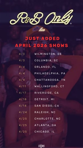 The R&B ONLY LIVE experience is OTW to RALEIGH ❤️‍🔥 Every era of R&B packed into one night 🏆 Voted by Eventbrite as one of the best worldwide 🔋 Energy that makes the whole room shake 🎧 All-women DJ sets applying pressure ⚡️ Trivia, sing-offs & crazy crowd moments 🖤 Black-owned & culture-rooted 🗓️ Fri 4/24 📌 @ritzraleigh 👉🏾 2820 Industrial Dr, Raleigh, NC 27609 ⏰ 8pm · 18 Get priority access 50% OFF day of show when tickets go on sale 🔗 raleighsignup.rnbonly.com | R&B ONLY