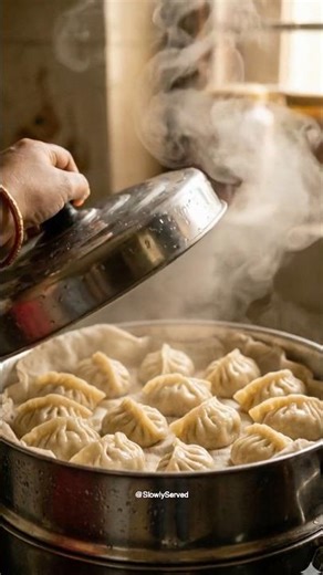 Home Style Momo ASMR 🥟🔥 | No Talking Steam & Crunch #shorts #food #momos #momolove