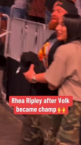 WWE's Rhea Ripley was hyped 🤝 🇦🇺 #UFC314 | ESPN MMA